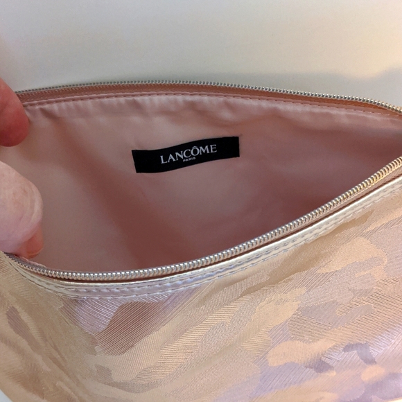 Lancôme LANCOME Rose Gold Metallic Camo Cosmetics Case Zippered Makeup Bag - Picture 3 of 6